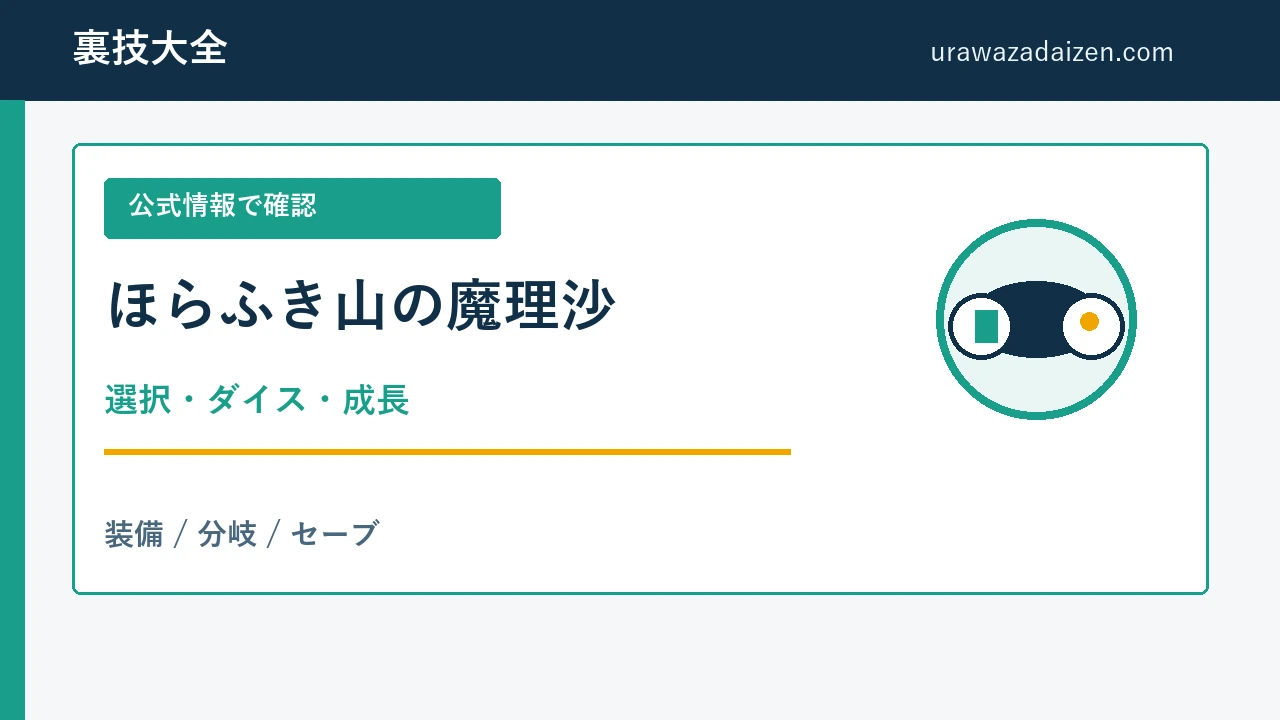 ほらふき山の魔理沙 選択とダイスの攻略