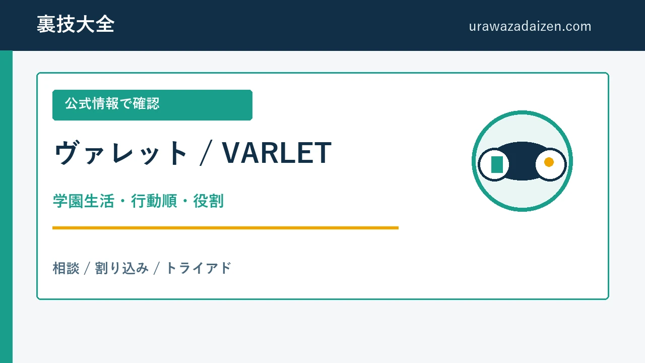 VARLET 学園生活とタイムライン戦闘の攻略