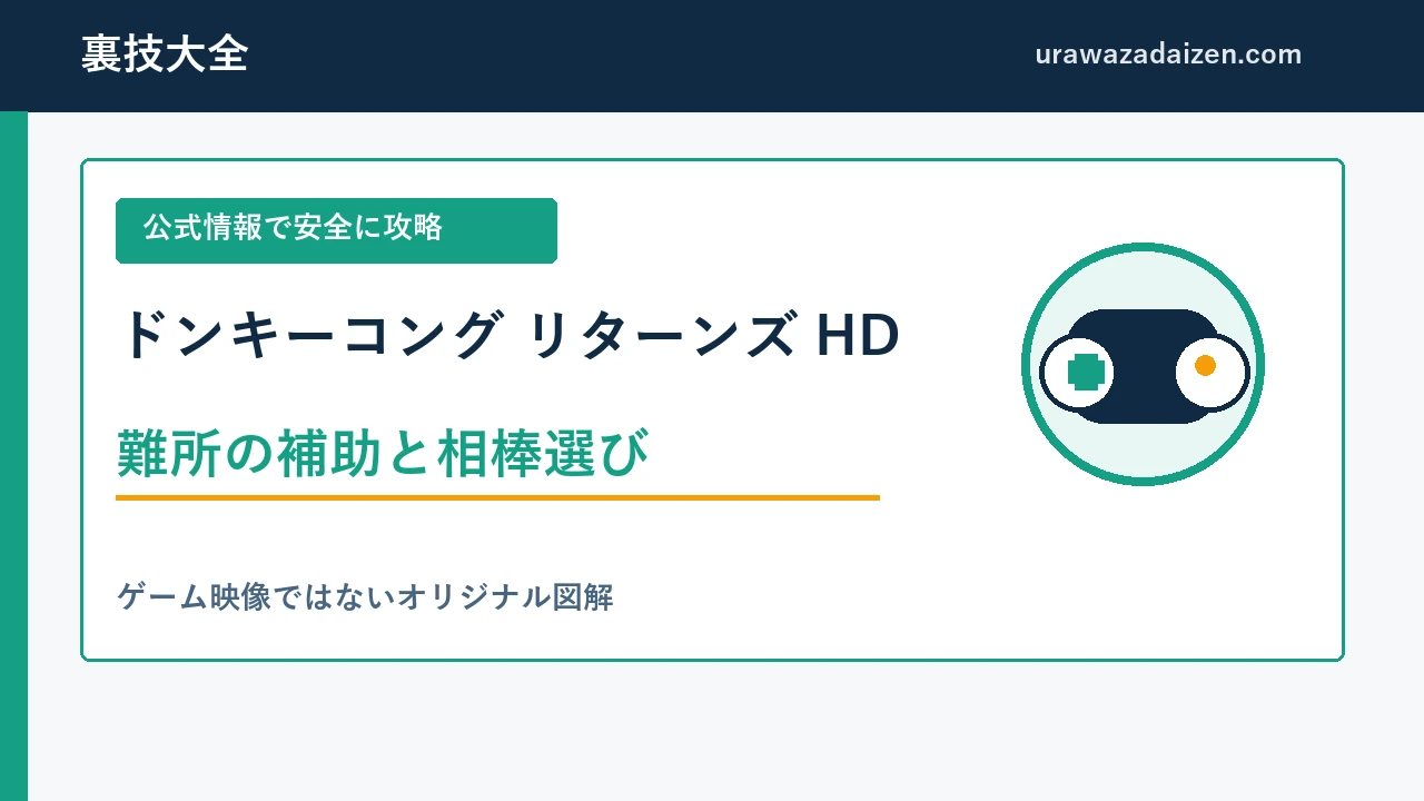 ドンキーコング リターンズ HDの難所の補助と相棒選びを整理した攻略ガイド