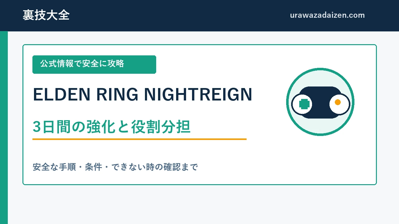 ELDEN RING NIGHTREIGN 3日間の強化と役割分担攻略