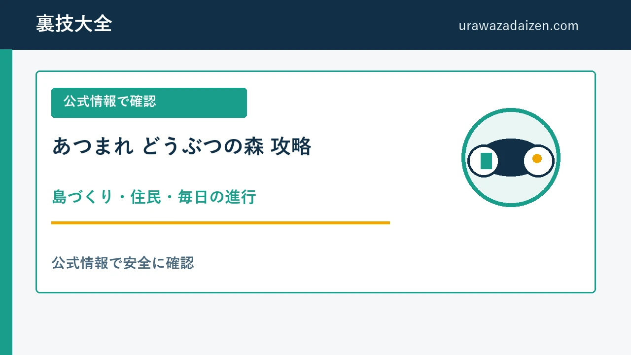 あつまれ どうぶつの森 島づくり・住民・毎日の進行