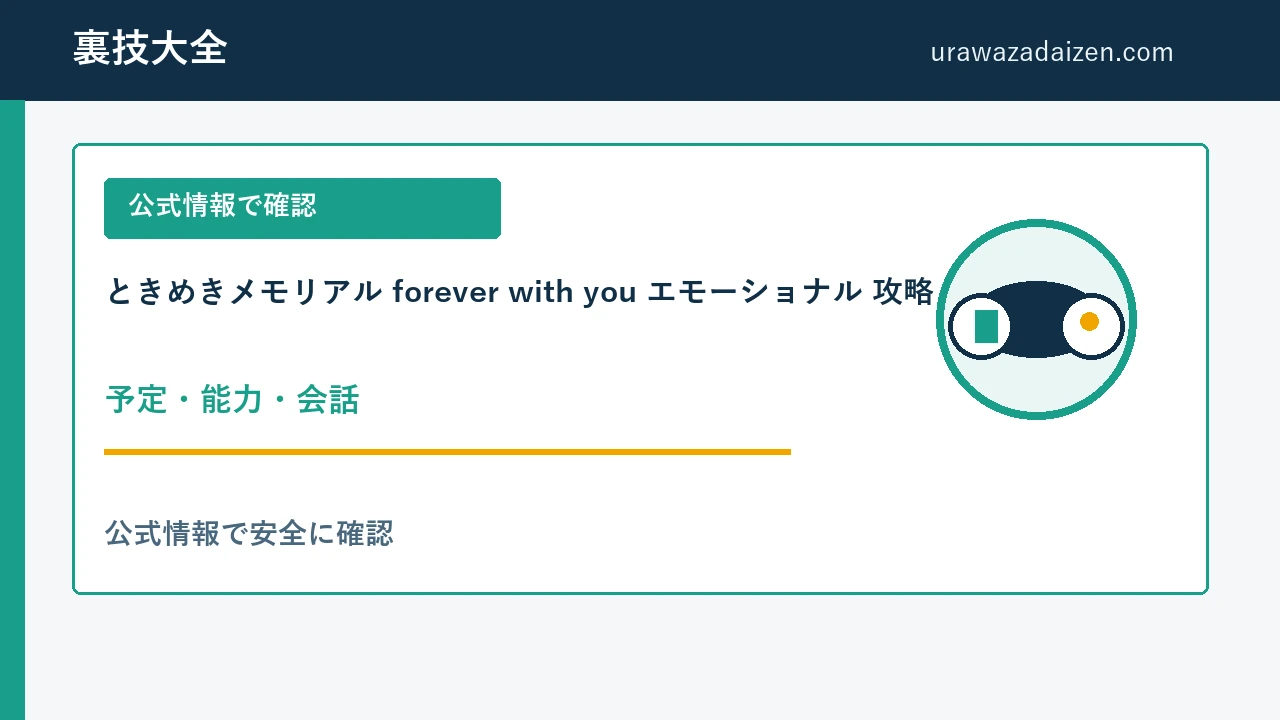 ときめきメモリアル 予定と能力の攻略